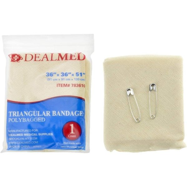 Dealmed Triangular Bandages, 36" X 36" X 51", 12/Bx, 12PK 783610